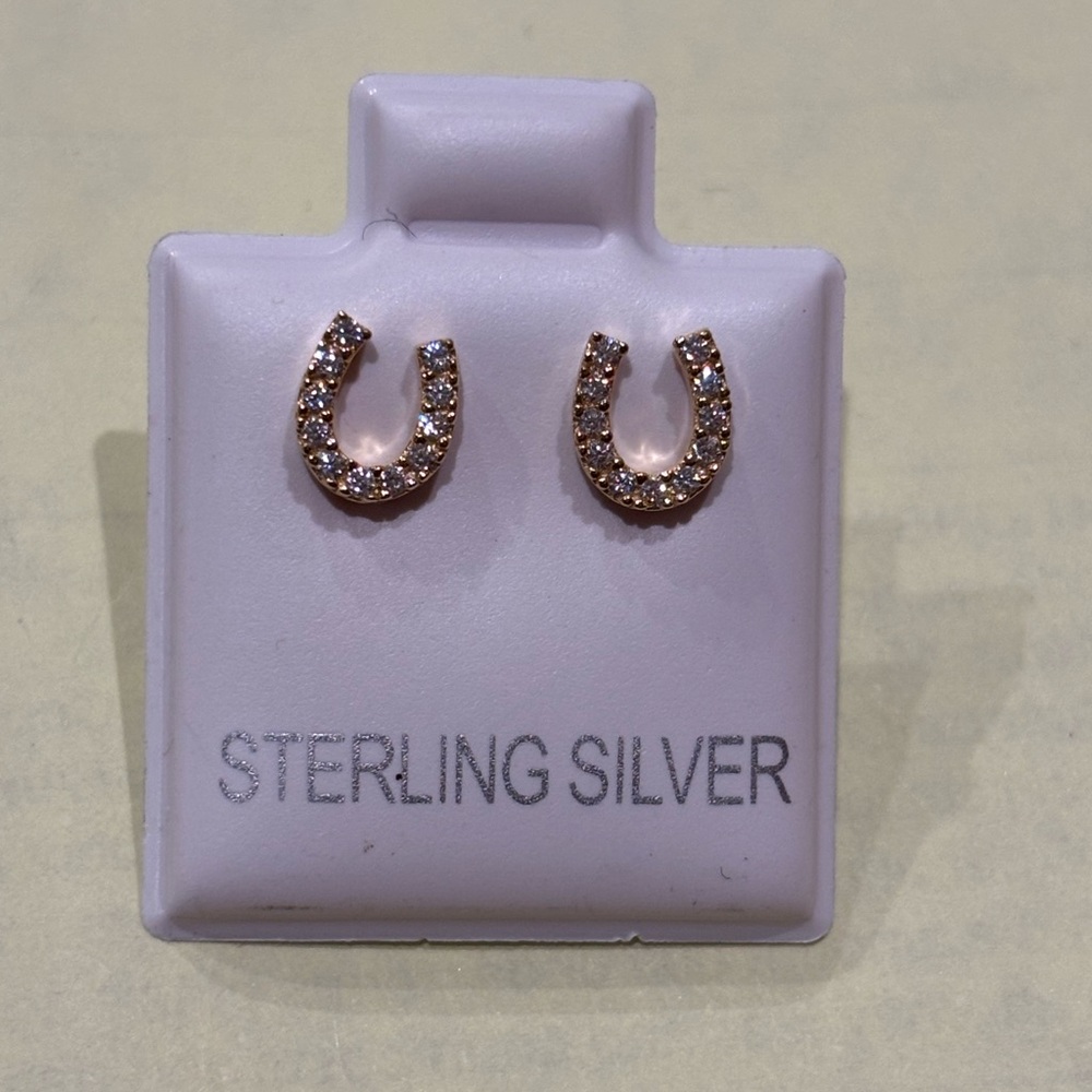 Horseshoe shape earring
Sterling silver
